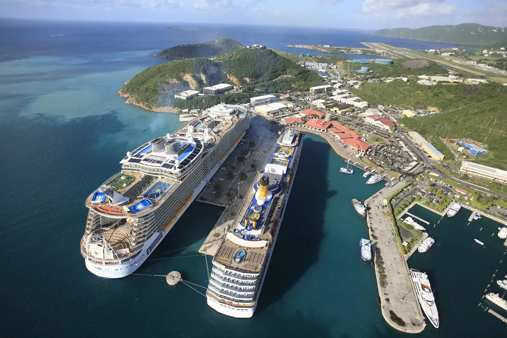 Crown Bay and Havensight are both located on the southern side of the Saint Thomas Island