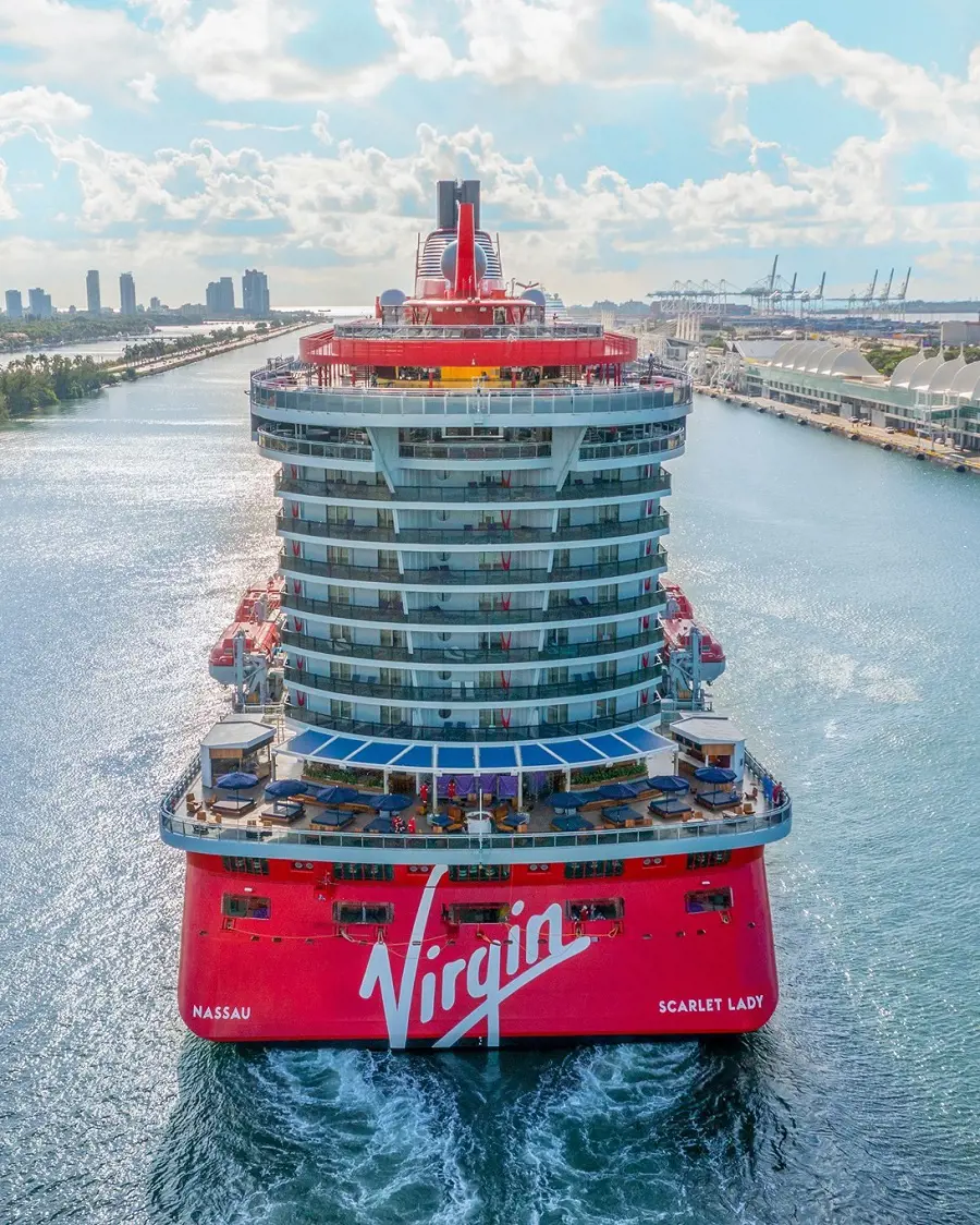 Scarlet Lady features a total of 1,400 cabins and 78 Rock Star Suites