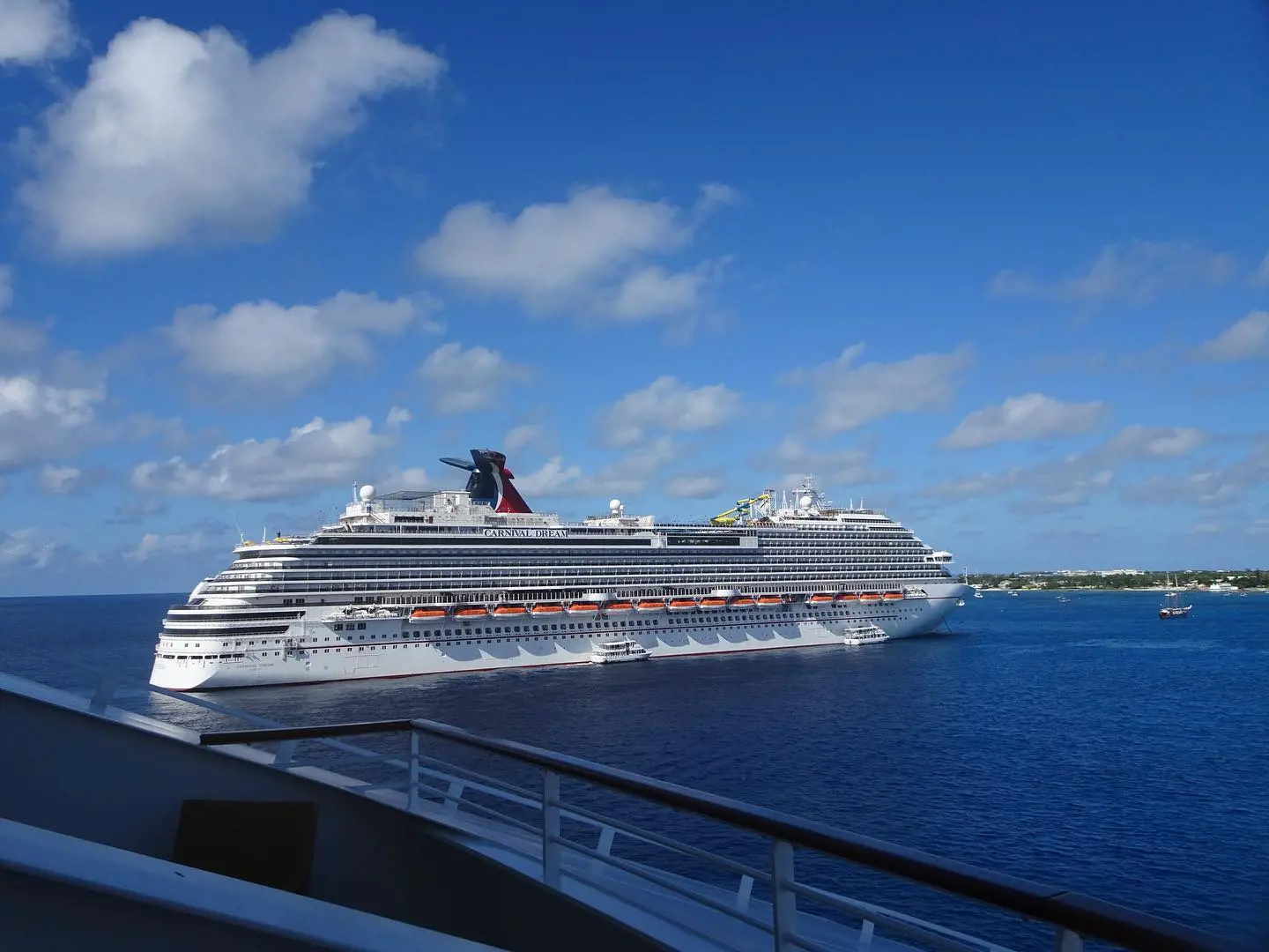Carnival Dream sailing near George Town Cruise Port in January 2021