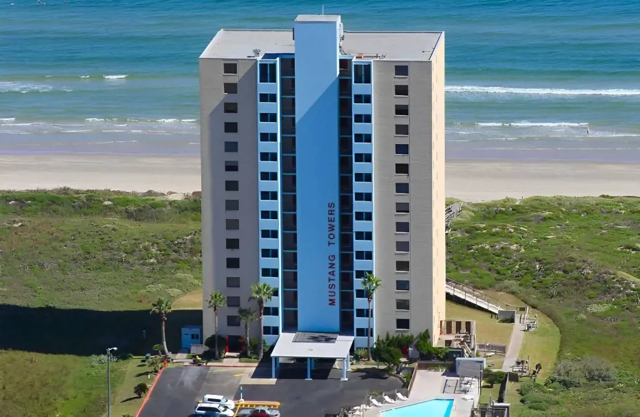 Mustang Towers offers scenic views of the whole oceanfront area.