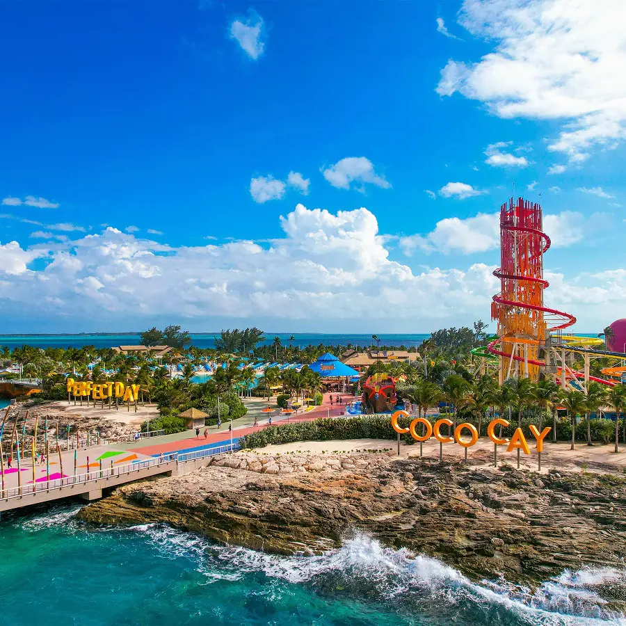 Picturesque view of Coco-Cay Island.