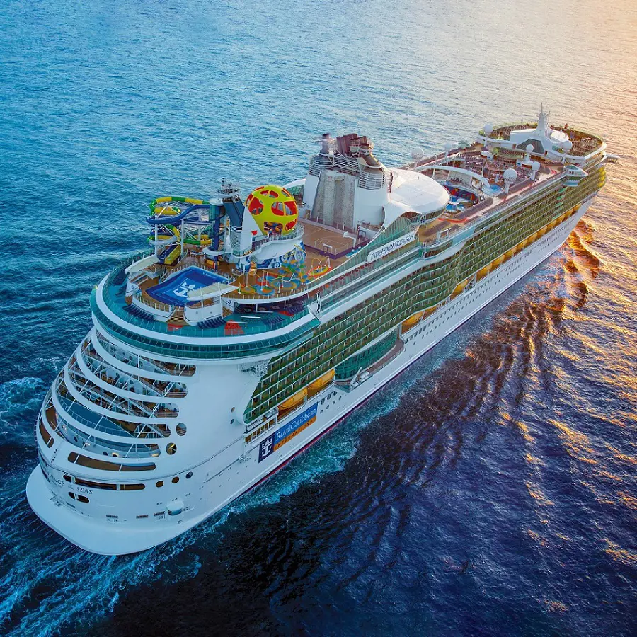 Royal Caribbean ship looks epic in the sea.