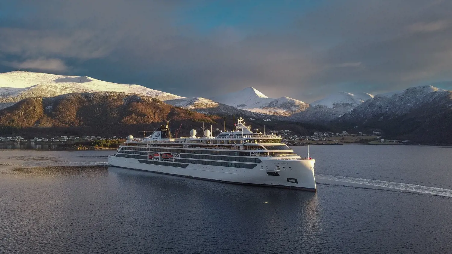 Viking Octantis sailing through Norway in December 25, 2021