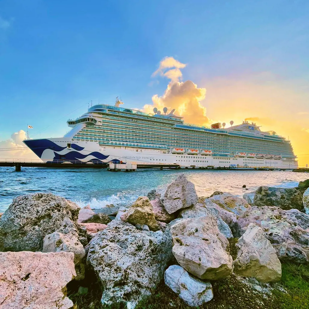Enchanted Princess docked in Mexican Islands.